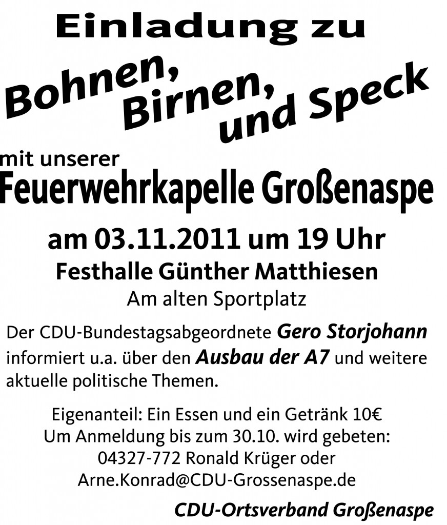 Gero Storjohann bei Birnen, Bohnen und Speck treffen - Bild