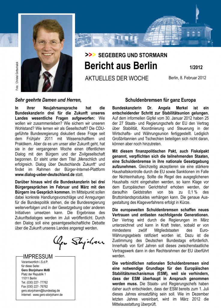 Gero Storjohann - Bericht aus Berlin - Bild