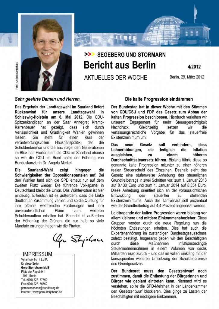 Gero Storjohann - Bericht aus Berlin - Bild