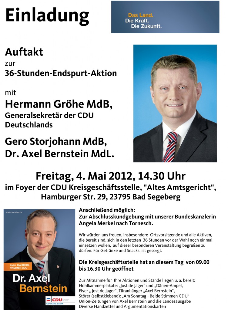 Finale-Auftakt mit Herrmann Gröhe - Bild
