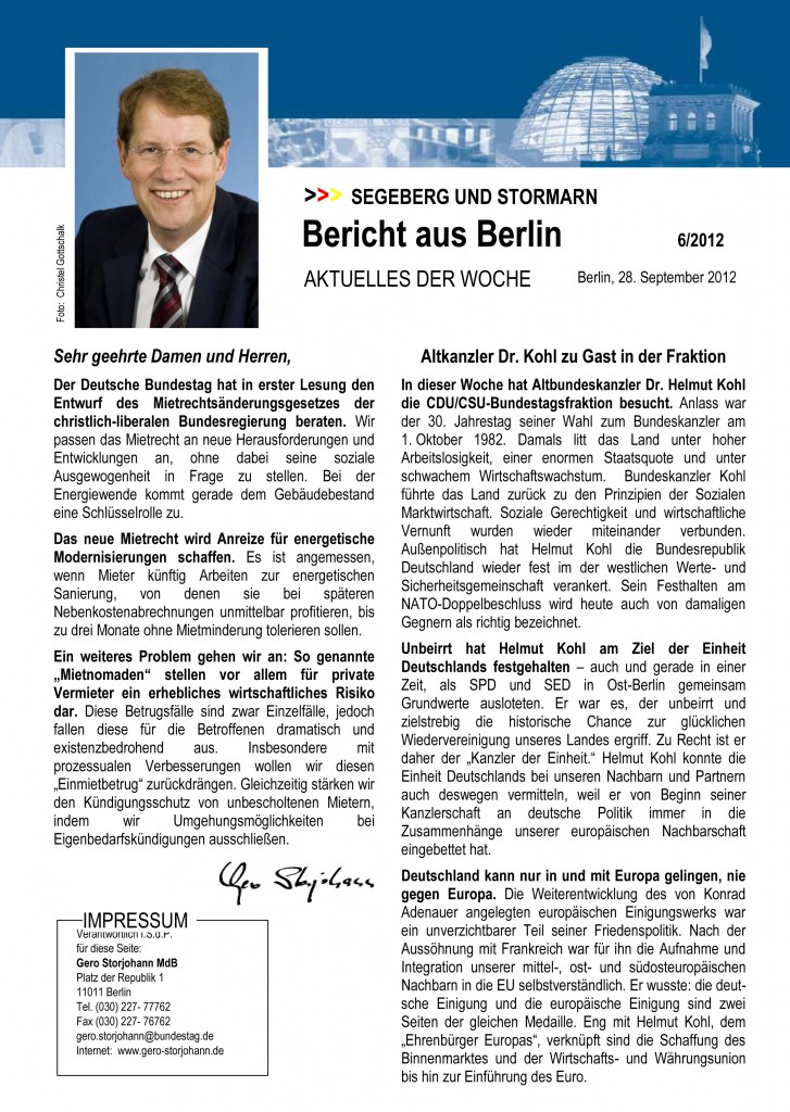 Gero Storjohann - Bericht aus Berlin - Bild