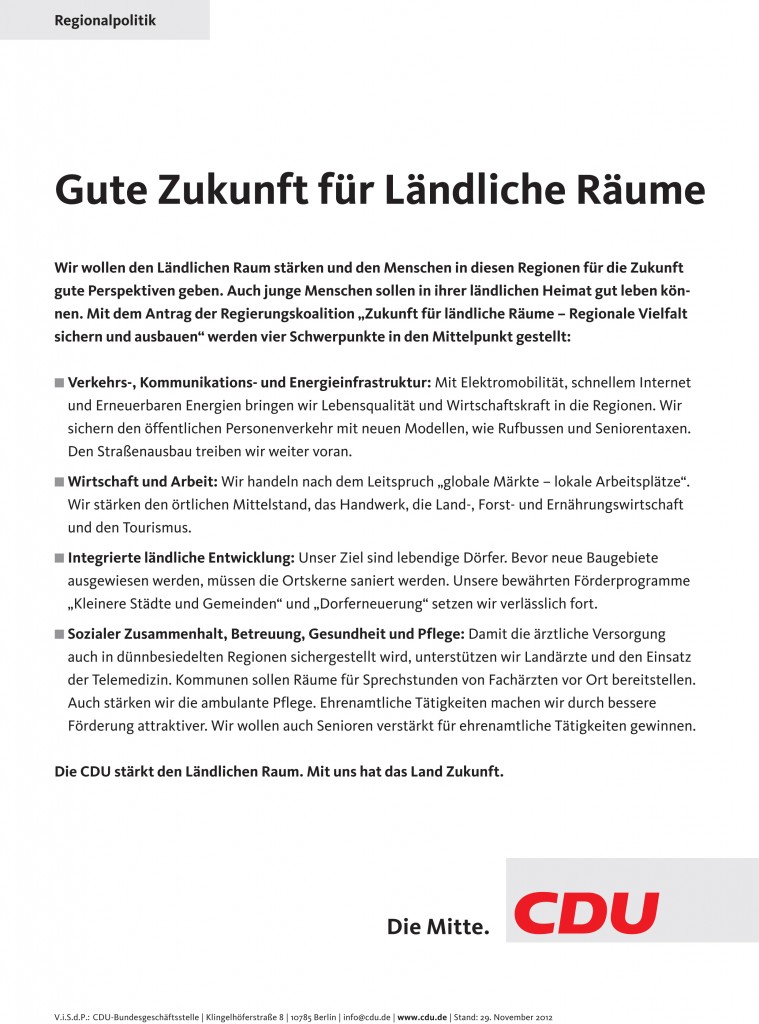 Gute Zukunft für ländliche Räume - Bild