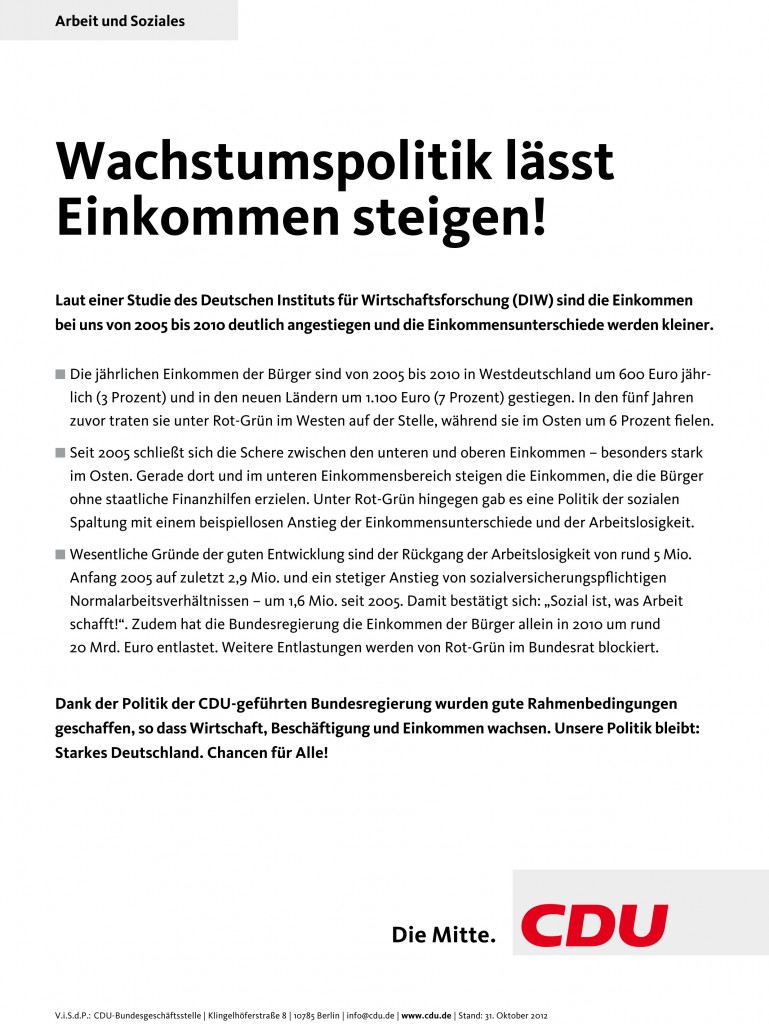 Wachstumspolitik lässt Einkommen steigen - Bild