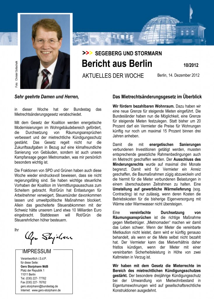 Gero Storjohann - Bericht aus Berlin - Bild