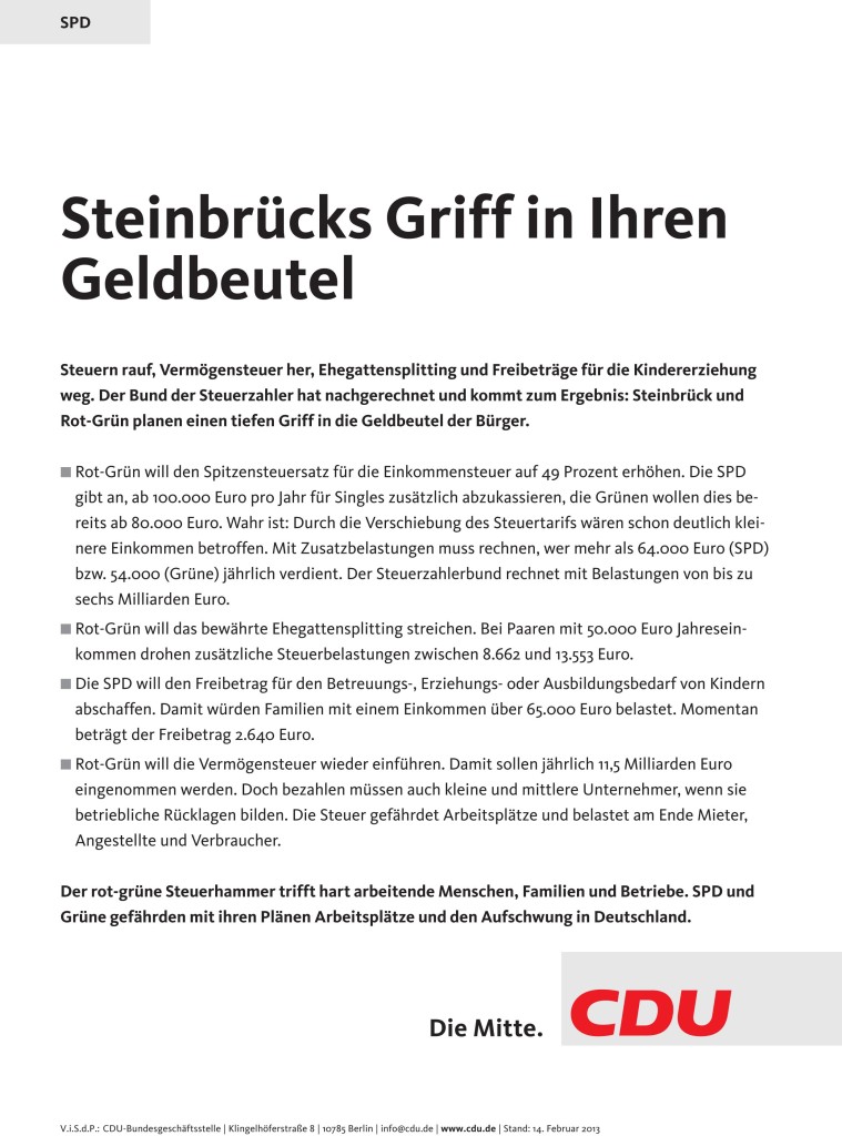 Flugblatt Muster