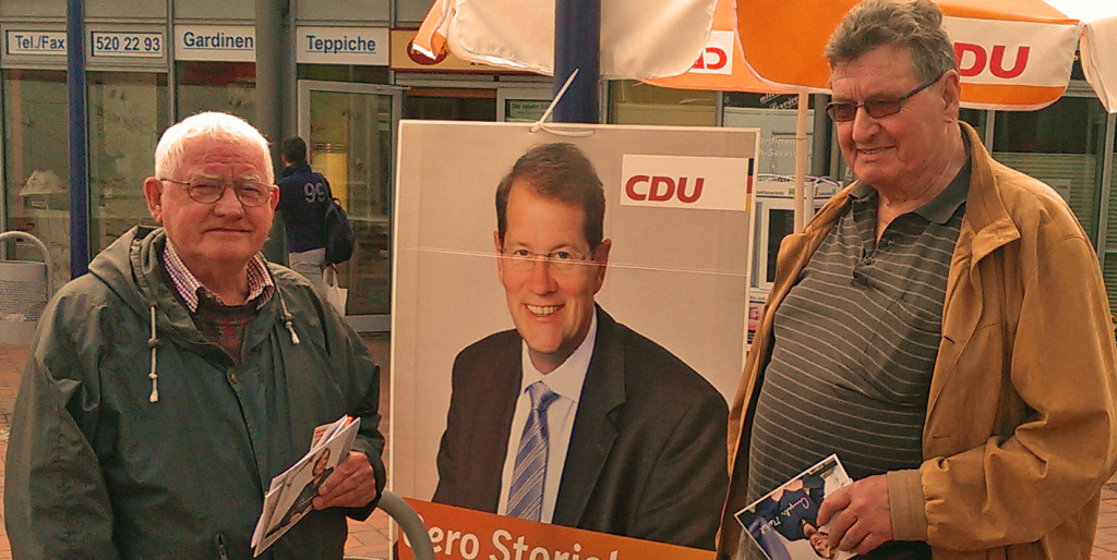 Hans-Günther Eßler und Gert Leiteritz  am Stand in Norderstedt