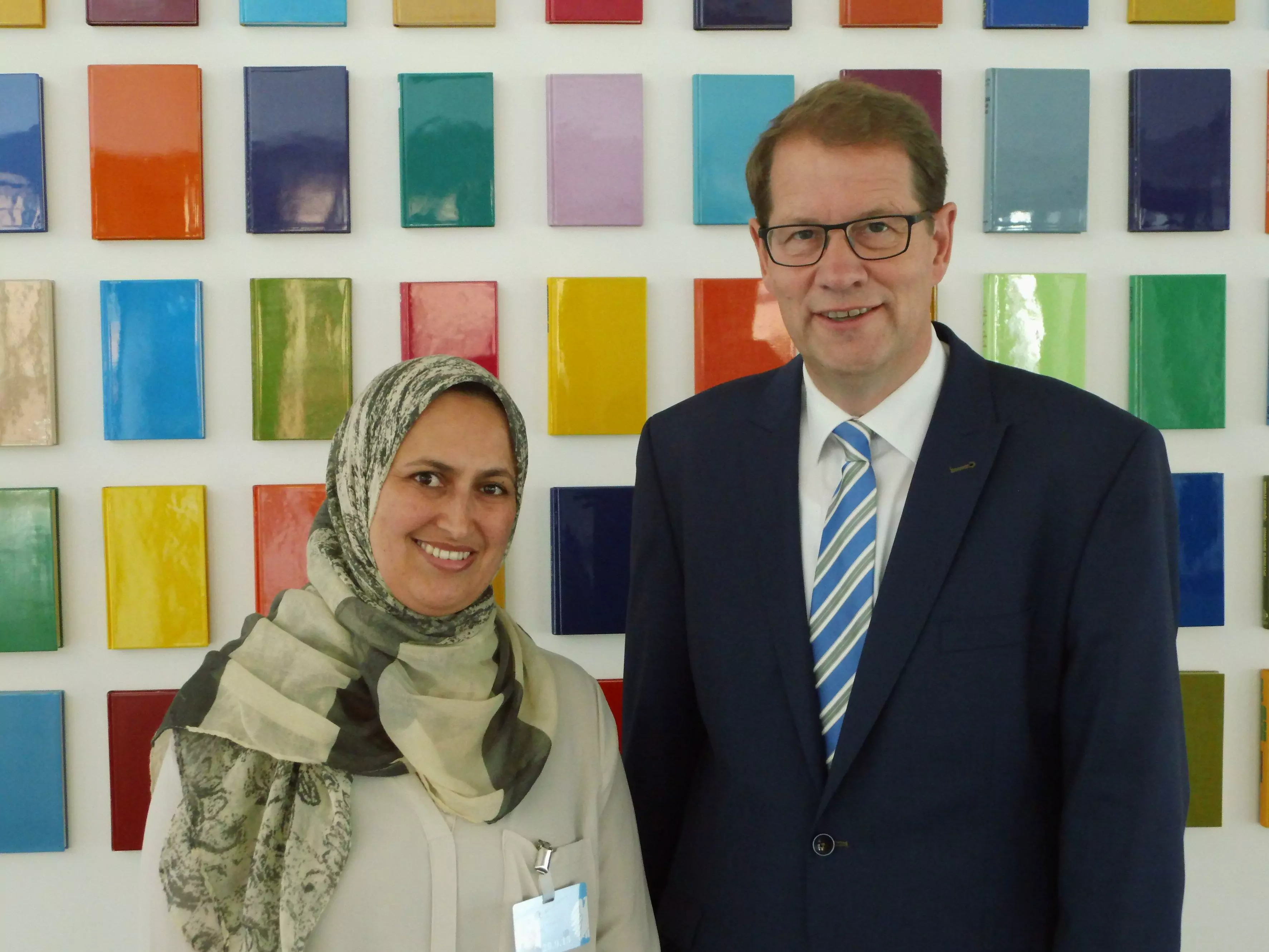 Frau Majida Chafai und Herr Gero Storjohann