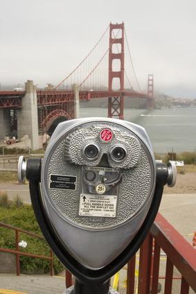 Telescope by the Golden Gate Bridge San Francisco California