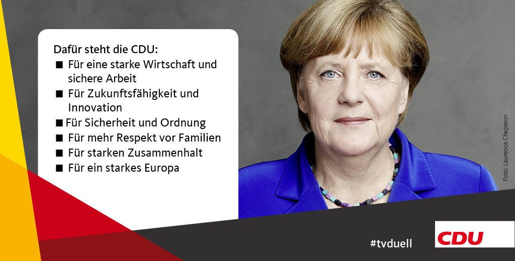 Souveräner Auftritt von Bundeskanzlerin Angela Merkel im TV-Duell - Bild