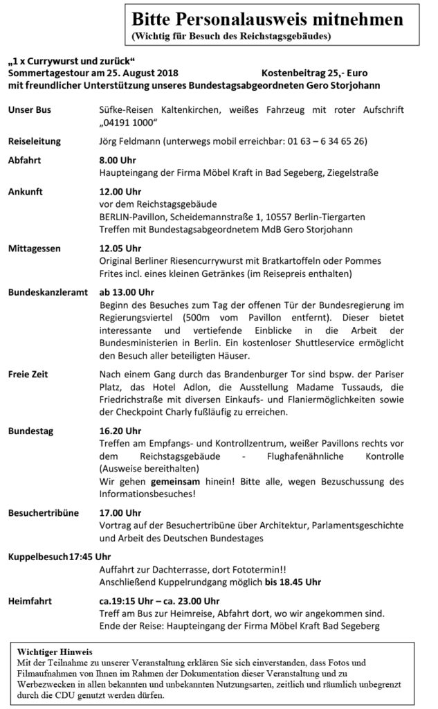 Einladung zur Berlin-Tagestour - Bild