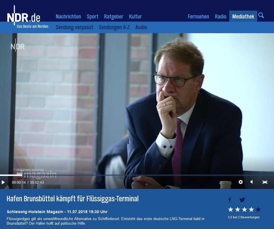SH Magazin: Gero Storjohann in Brunsbüttel (Flüssiggas-Terminal ) - Bild