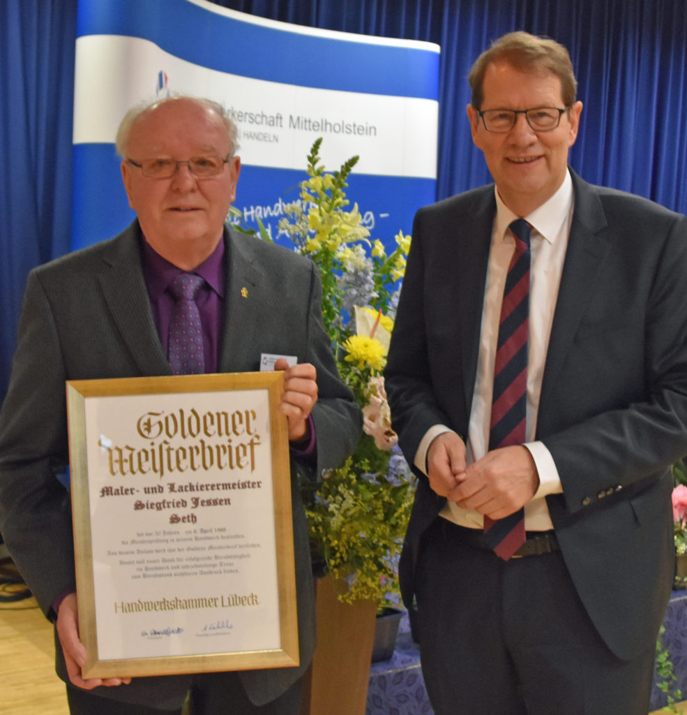 Goldener Meisterbrief für Siegfried Jessen - Bild