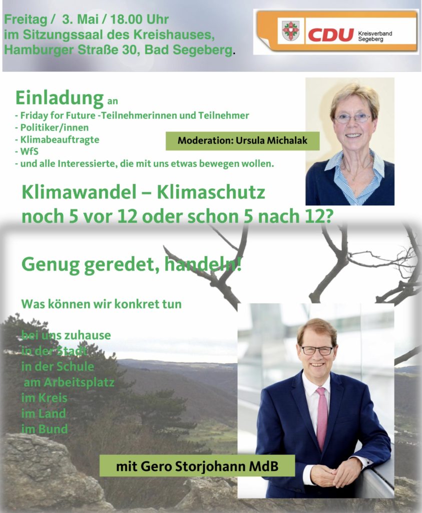 Einladung Klimawandel - Klimaschutz - Bild