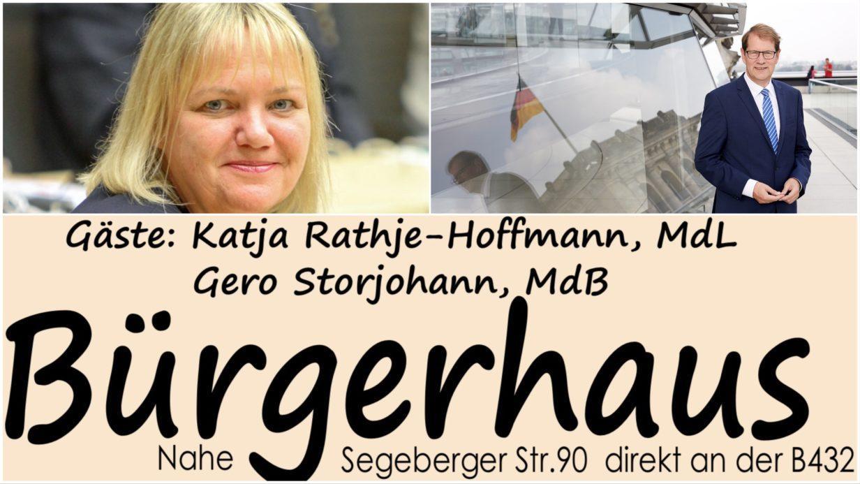 Gero Storjohann und Katja Rathje Hoffmann beim Neujahrsempfang in Nahe - Bild