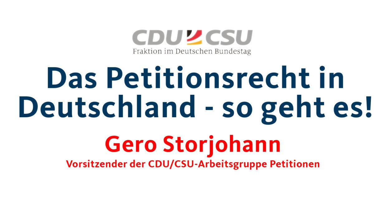 Das Petitionsrecht in Deutschland - so geht es