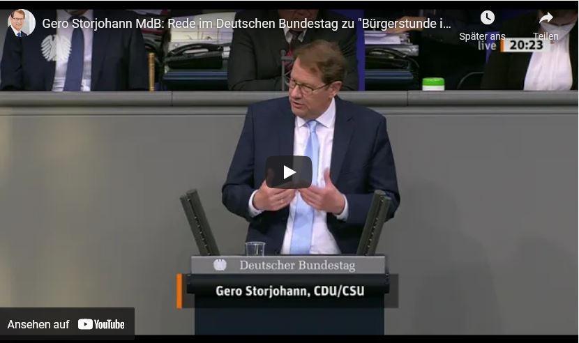 Rede im Deutschen Bundestag zu „Bürgerstunde im Bundestag“