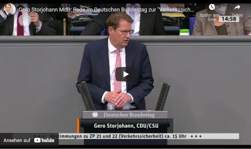 Gero Storjohann MdB: Rede im Deutschen Bundestag zur "Verkehrssicherheit"