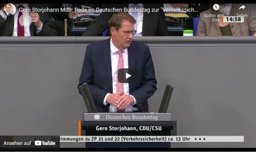 Gero Storjohann MdB: Rede im Deutschen Bundestag zur "Verkehrssicherheit" - Foto Gero Storjohann MdB: Rede im Deutschen Bundestag zur "Verkehrssicherheit"