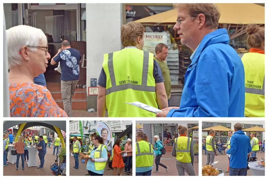 Zwiebelsäckchen sind der Hit am Gero Storjohann Infostand - Foto Zwiebelsäckchen sind der Hit am Gero Storjohann Infostand - Bild