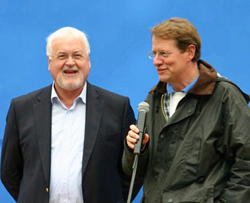 Peter Harry Carstensen und Gero Storjohann begrüßen die 3000 Besucher auf dem CDU Herbstspektakel.